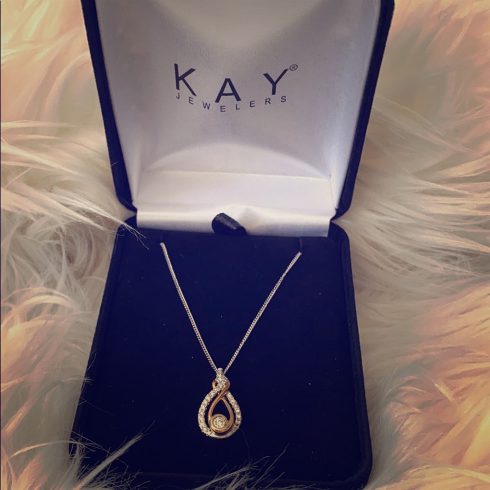 InterWoven 10k Yellow Gold/SV 1/8 TDW Necklace